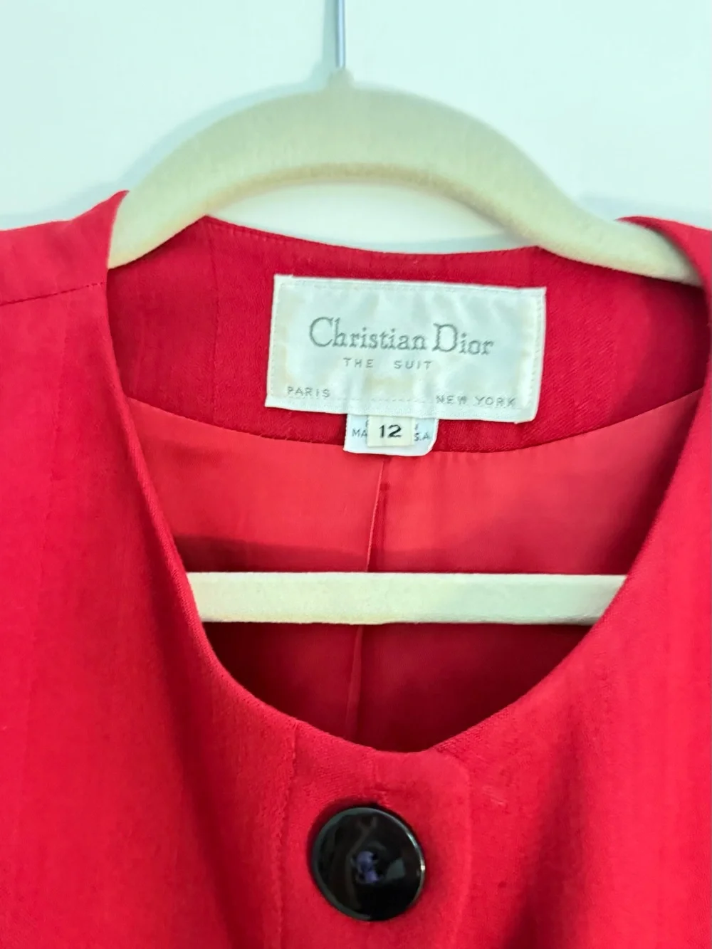 Dior Vintage Vibrant Red Suit Set